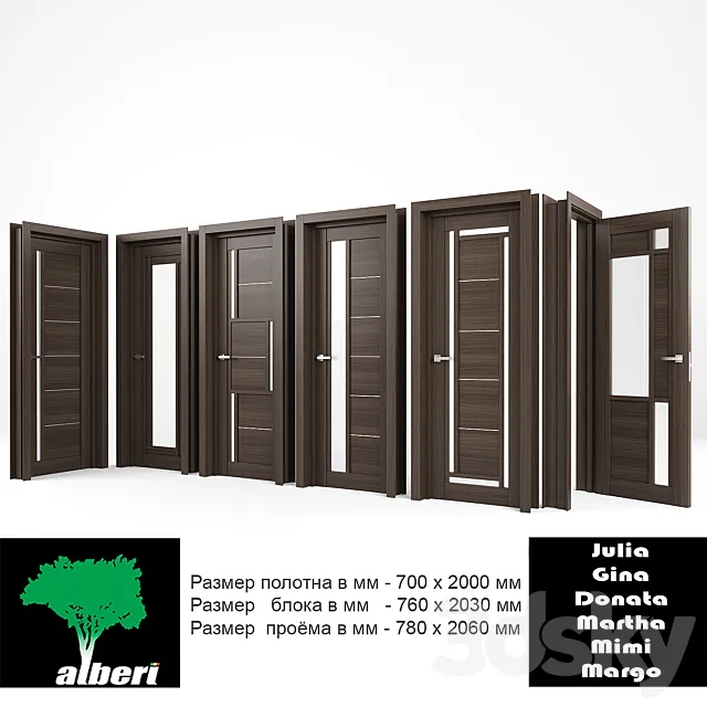 Interior doors "ALBERI" 3D Model