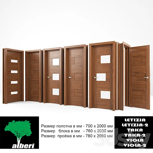Interior doors "ALBERI" 3D Model