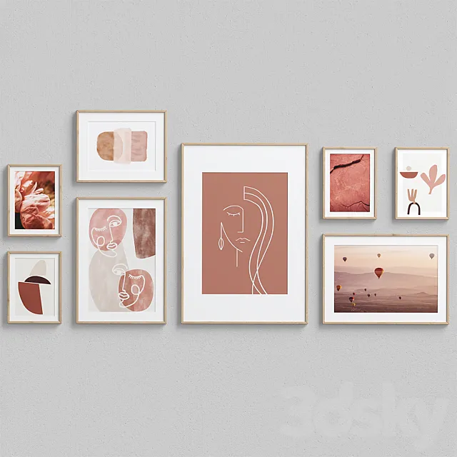 Interior Picture Frames Set-13 3D Model