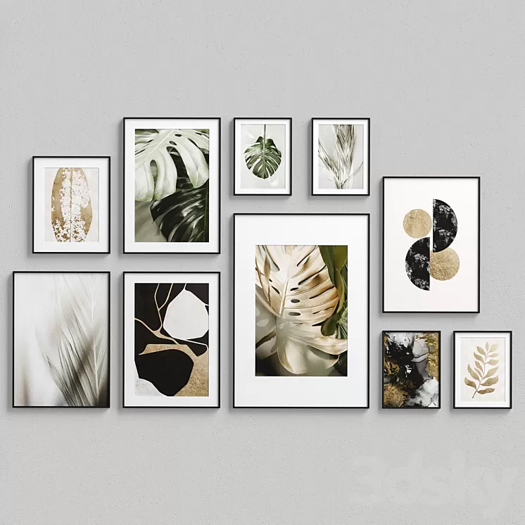 Interior Picture Frames Set-17 3D Model