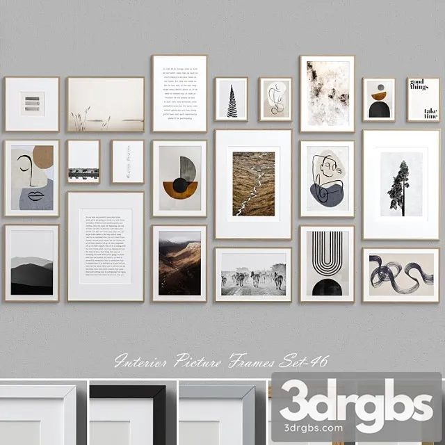 Interior picture frames set-46 3D Model Free