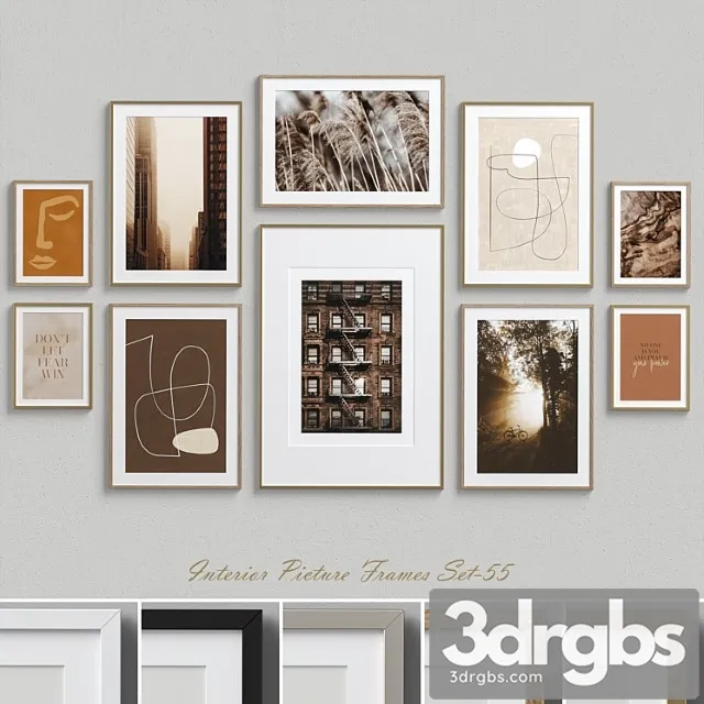 Interior picture frames set-55 3D Model Free