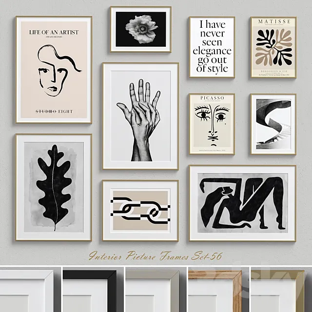 Interior Picture Frames Set-56 Free Download