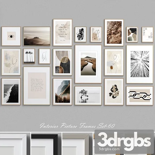 Interior picture frames set-60 3D Model Free