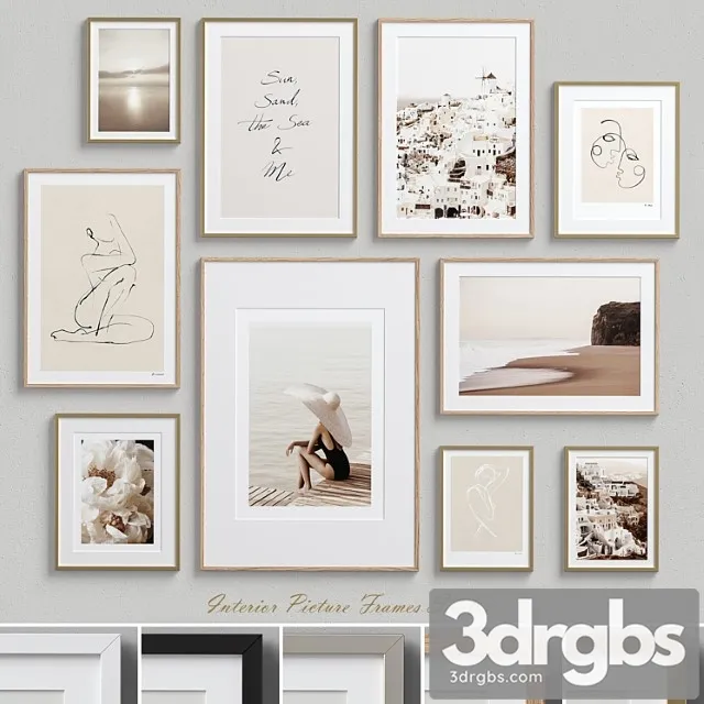 Interior picture frames set-63 3D Model Free
