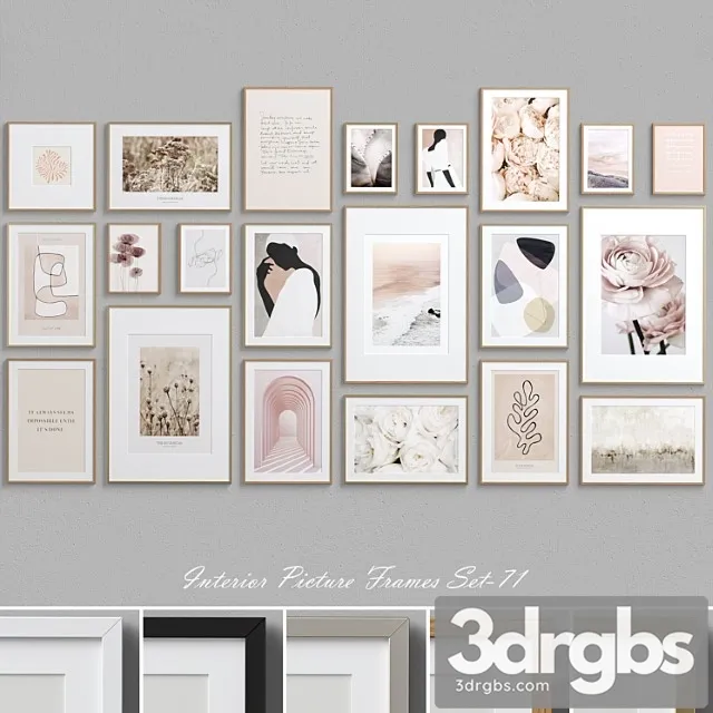 Interior Picture Frames Set 71 3D Model Free