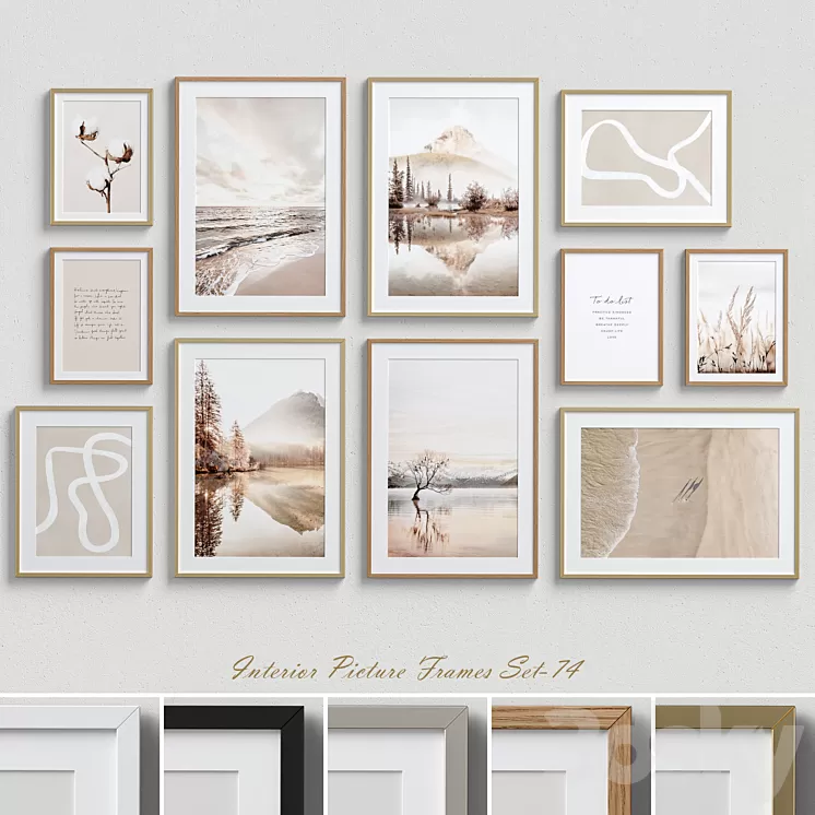 Interior Picture Frames Set-74 3D Model
