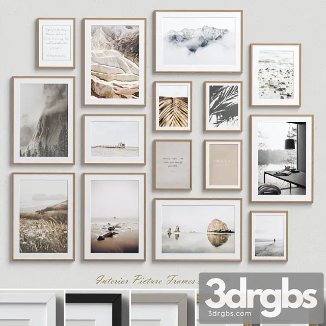 Interior Picture Frames Set 82 3D Model Free
