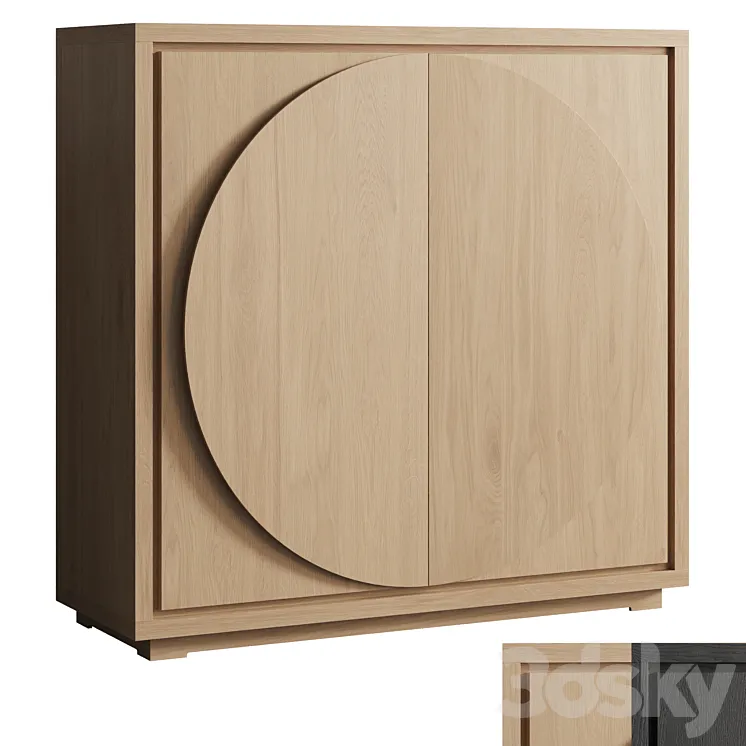 Interior Secrets Bonnie 2 Doors Wooden Storage Cabinet 3D Model Free