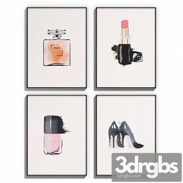 Interiorshome poster set 49 3D Model Free