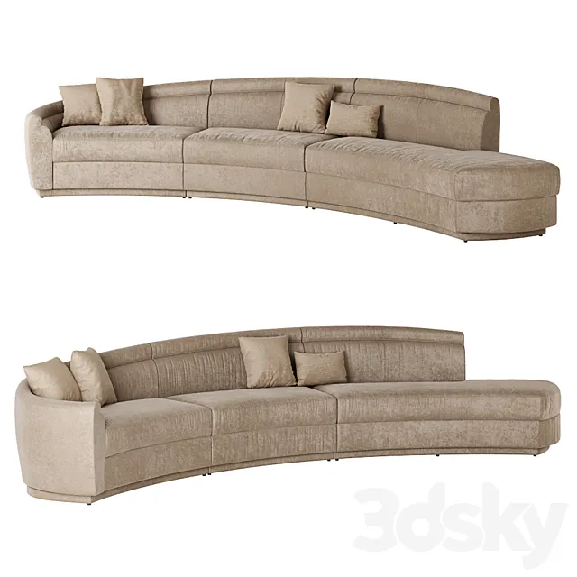 Interlude Home Capri Sectional Plinth 3D Model