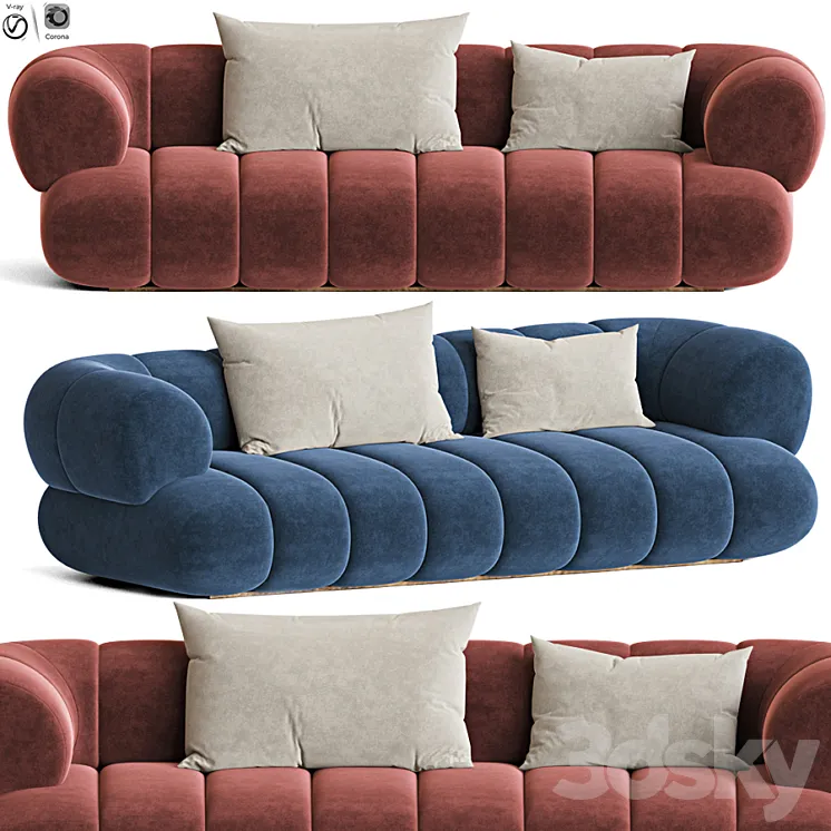 Intermede Sofa Roche Bobois 3D Model Free
