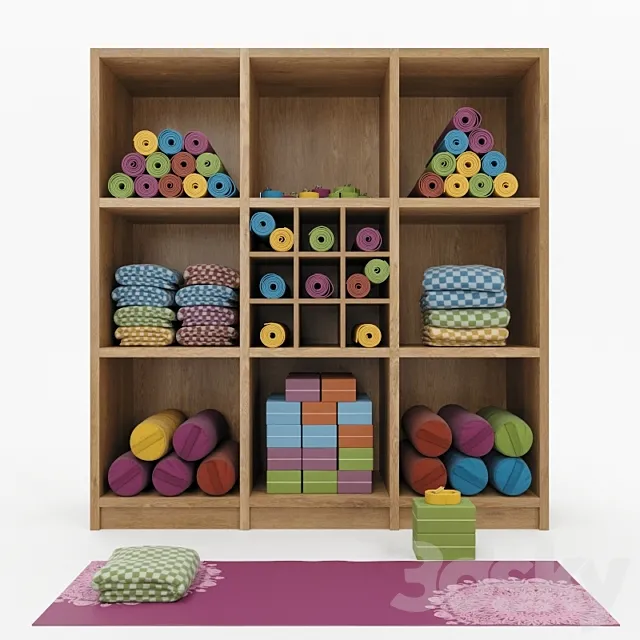 Inventory for the yoga room 3DModel