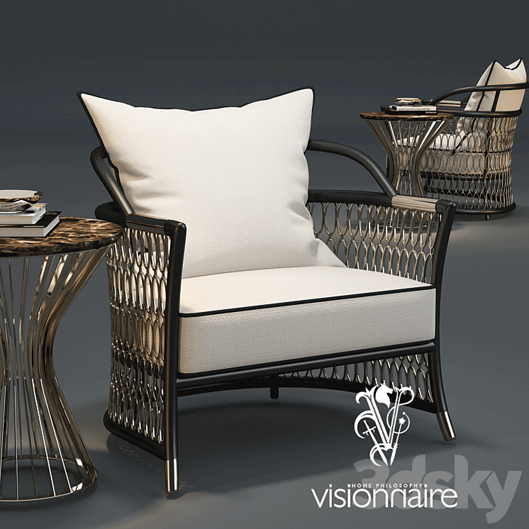 Ipc cavalli_Solstice Table_Nella vetrina_dehors_visionnaire 3D Model