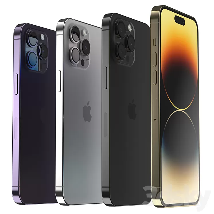 iPhone 14 Pro & Pro Max 3D Model Free Download