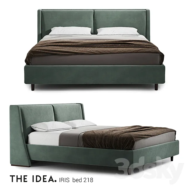 IRIS 218 bed on a 1800 * 2000 mattress 3DModel