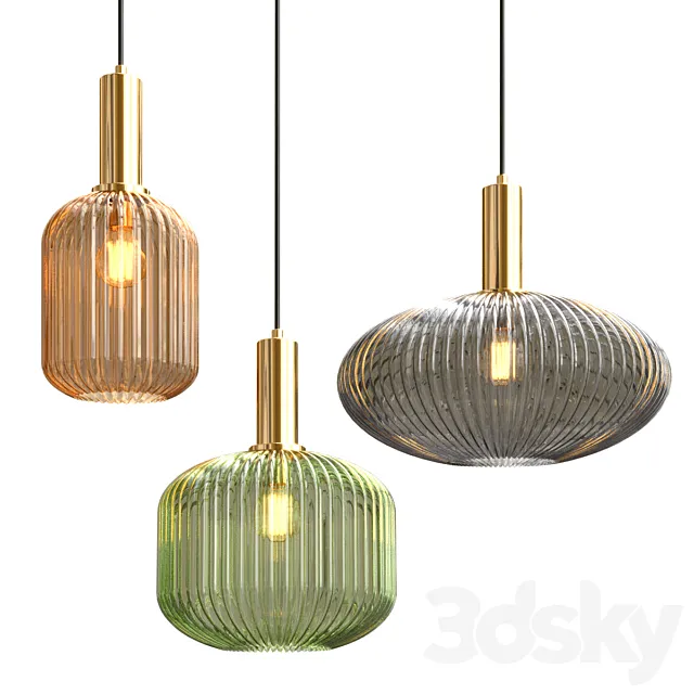 Iris pendant light 3D Model