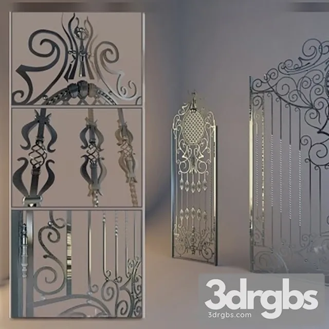 Iron Flower Gate 3D Model Free