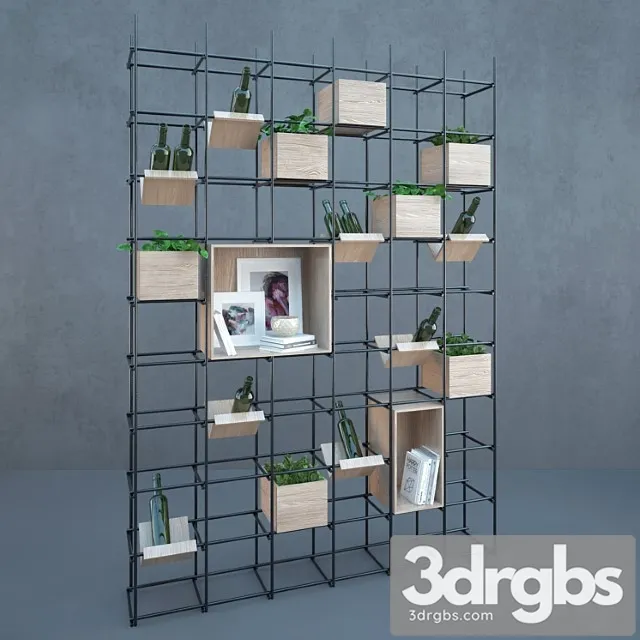Iron Shelf For Kitchen 3D Model Free