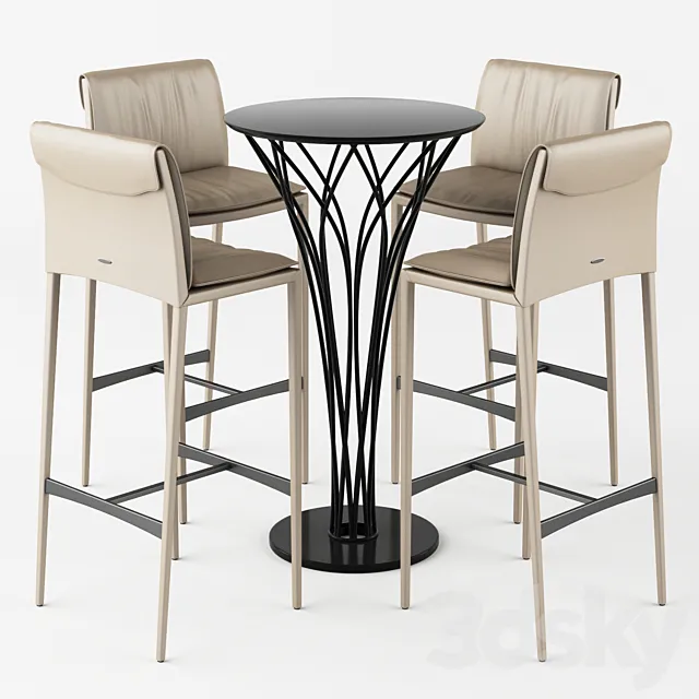 Isabel ML Stool Cattelan Italia 3DModel