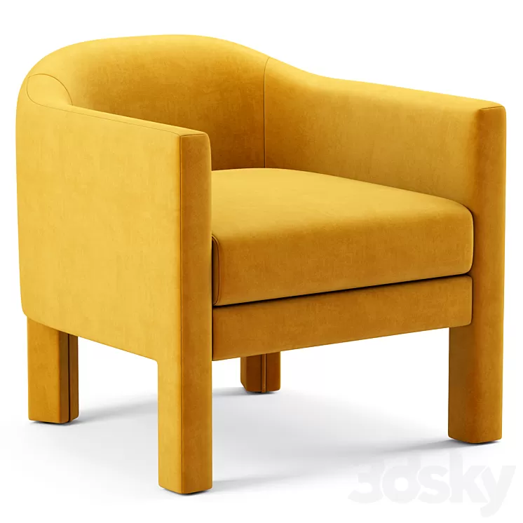 Isabella Chair westelm 3D Model