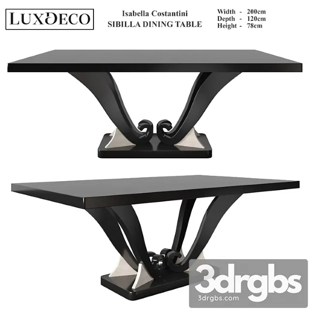 Isabella costantini sibilla dining table 2 3D Model Free