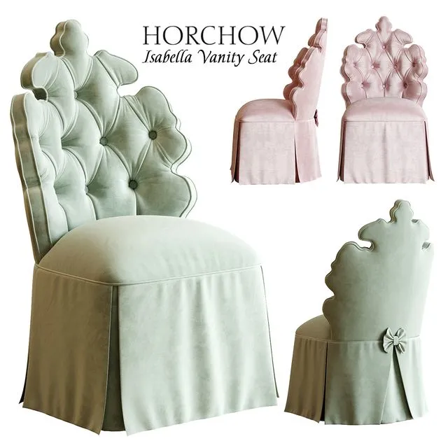 Isabella Vanity Seat 3D Model