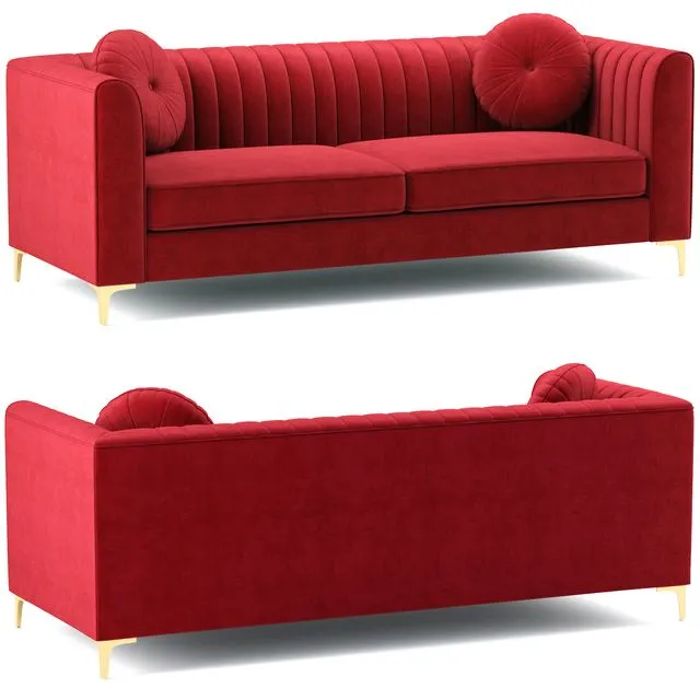 Isabelle Velvet Sofa Meridian Furniture 3D Model