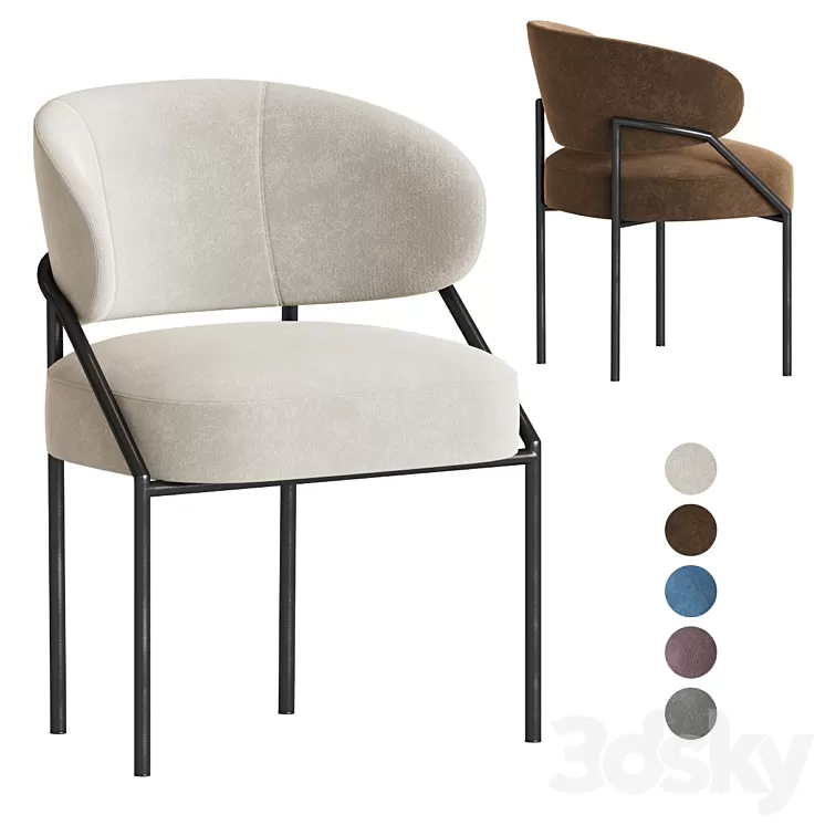 Isetta Dining Chair Meridiani 3D Model Free