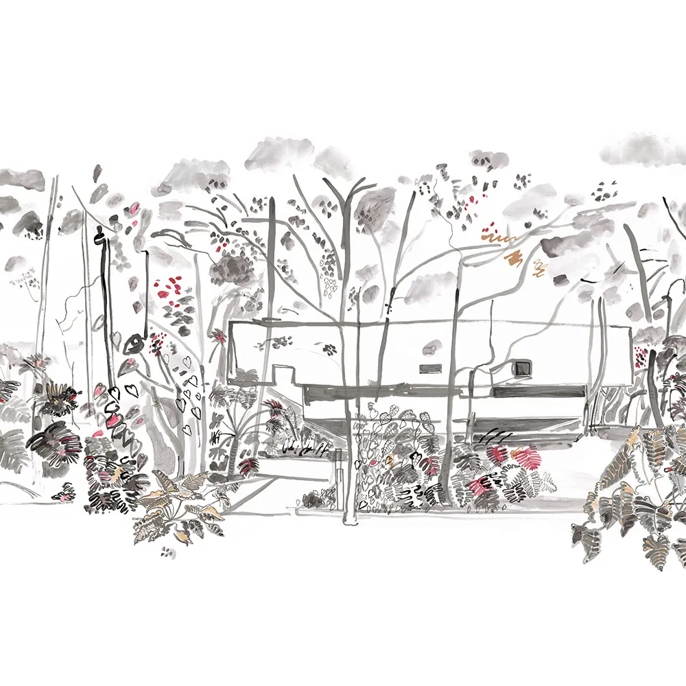 Isidore Leroy - Wallpaper Casa tropical 3D Model