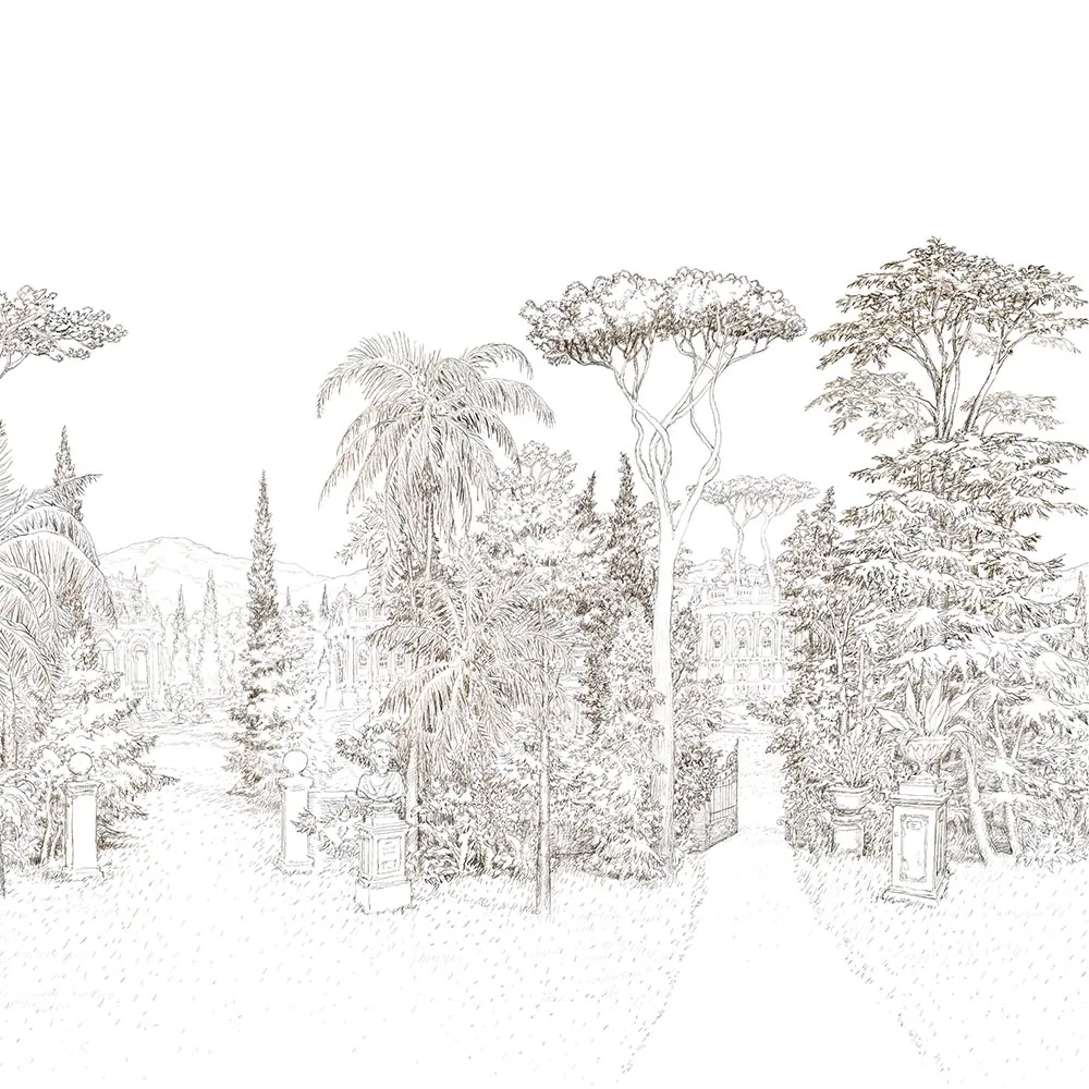 Isidore Leroy - Wallpaper Jardin Baroque 3D Model