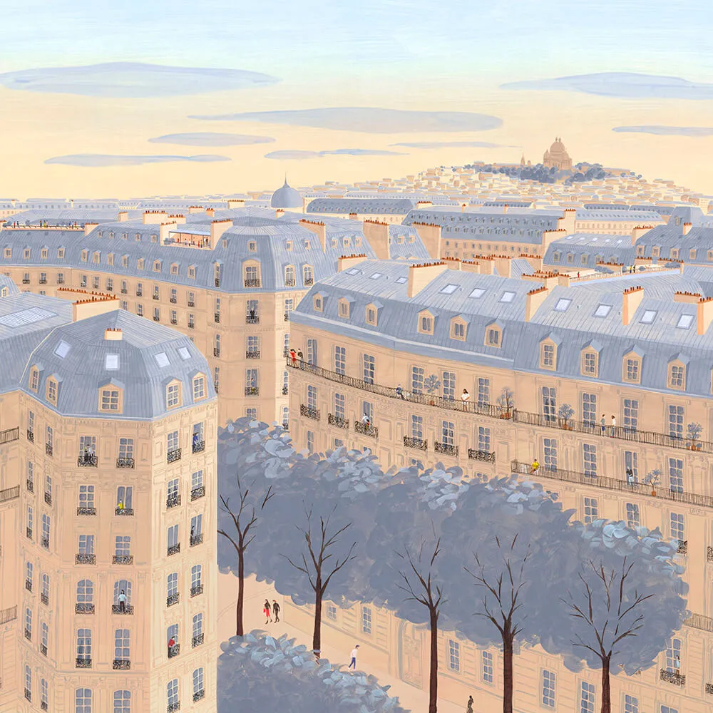 Isidore Leroy - Wallpaper Toits de Paris 3D Model