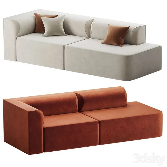 ISLA Triple Sofa 3D Model