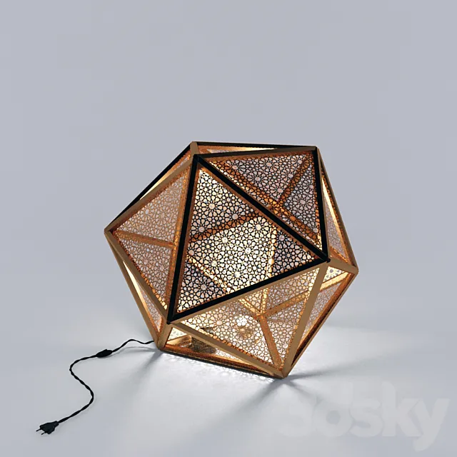 islamic floor light 3D Model