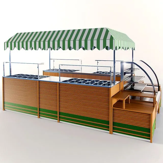 Island for sale pickles with awning 3D Model