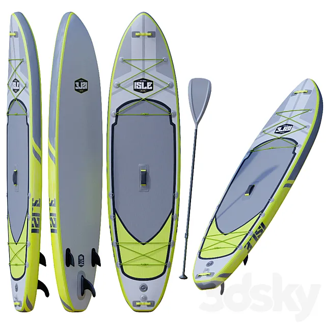 ISLE Explorer Inflatable Paddle Board Package 3DModel