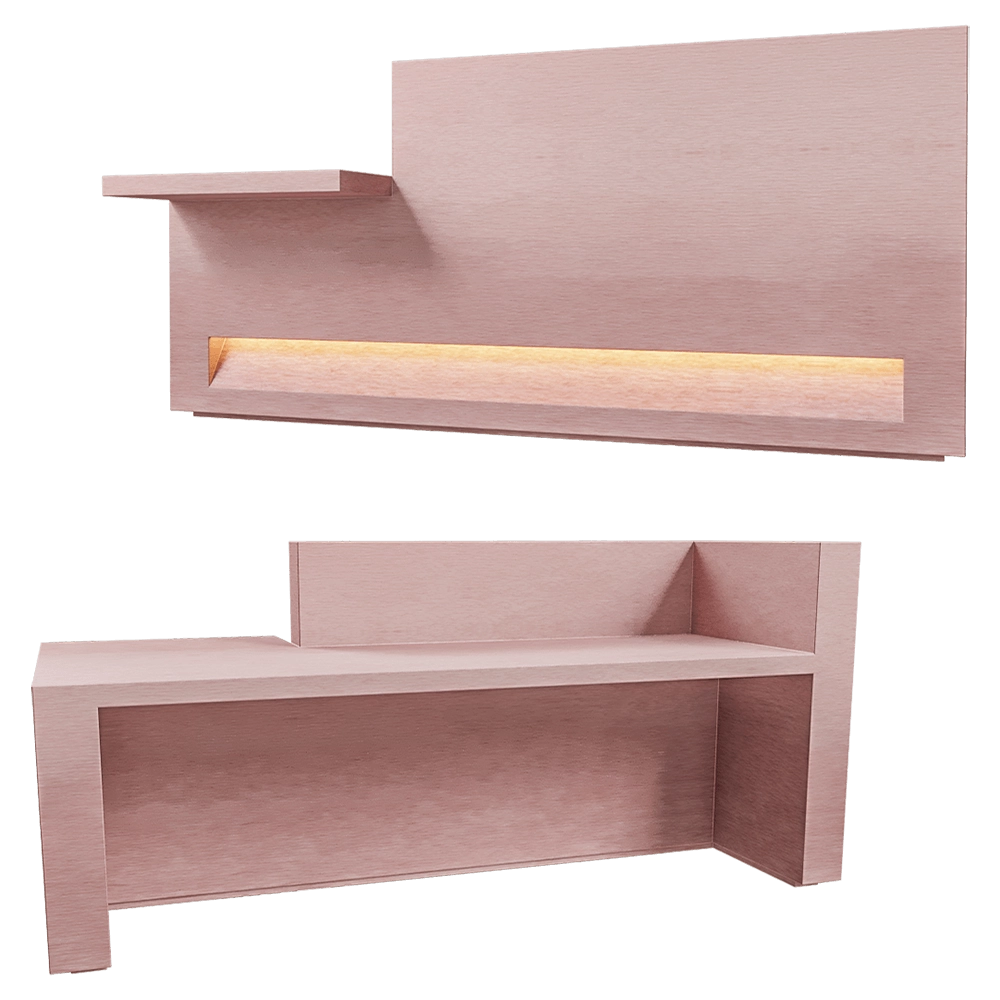 Isomi - Desk Blok Copper 3D Model