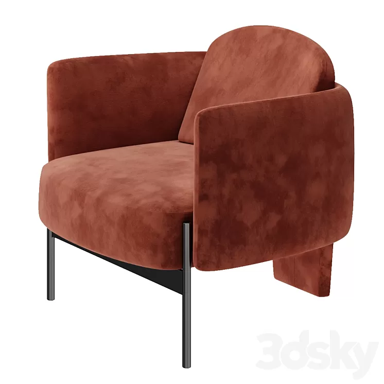 Italian armchair Misura Emme Virgin 3D Model