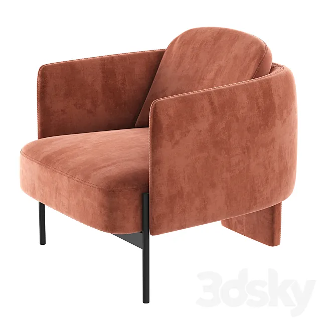 Italian armchair MisuraEmme Virgin 3D Model