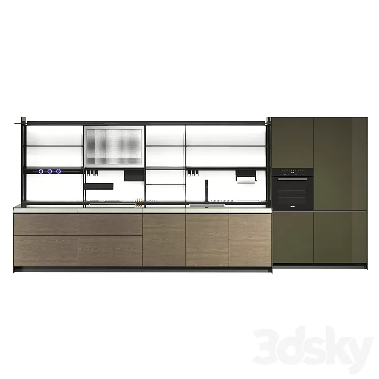 Italian cuisine Valcucine Artematica New Logica 3D Model