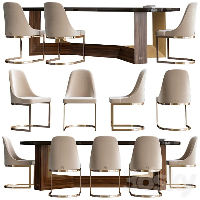 Italian Dining Day 1 Franco Bianchini 3DModel