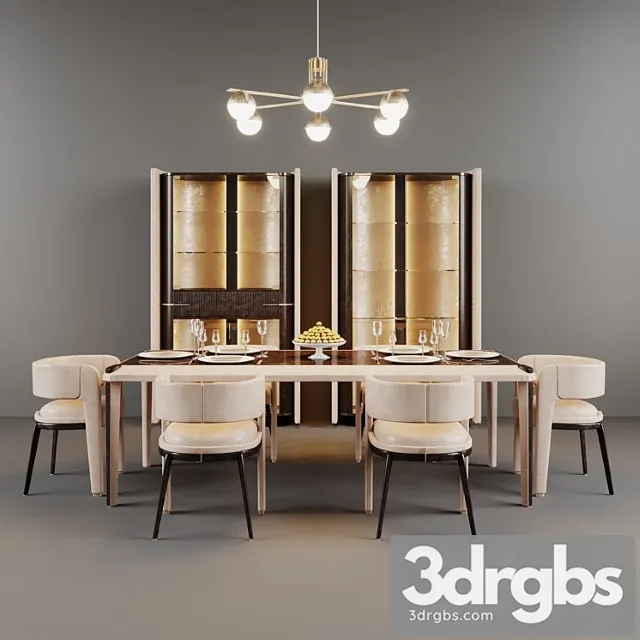 Italian dining group turri eclipse 2 3D Model Free