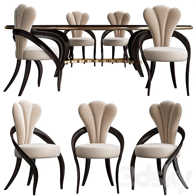 Italian dining Waves 4 Rivatelier 3DModel