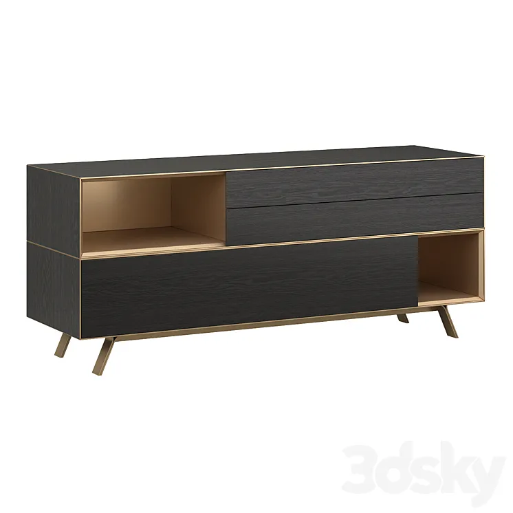 Italian horizontal dresser Domino In from SanGiamo 3D Model Free