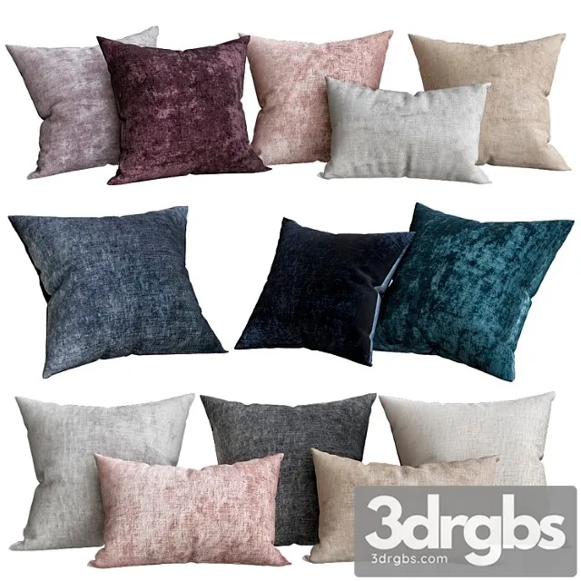 Italian lustrous velvet pillow cover - lumbar 3D Model Free