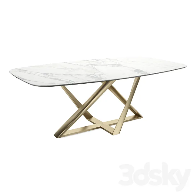 Italian Millennium Table by Bontempi Casa 3D Model