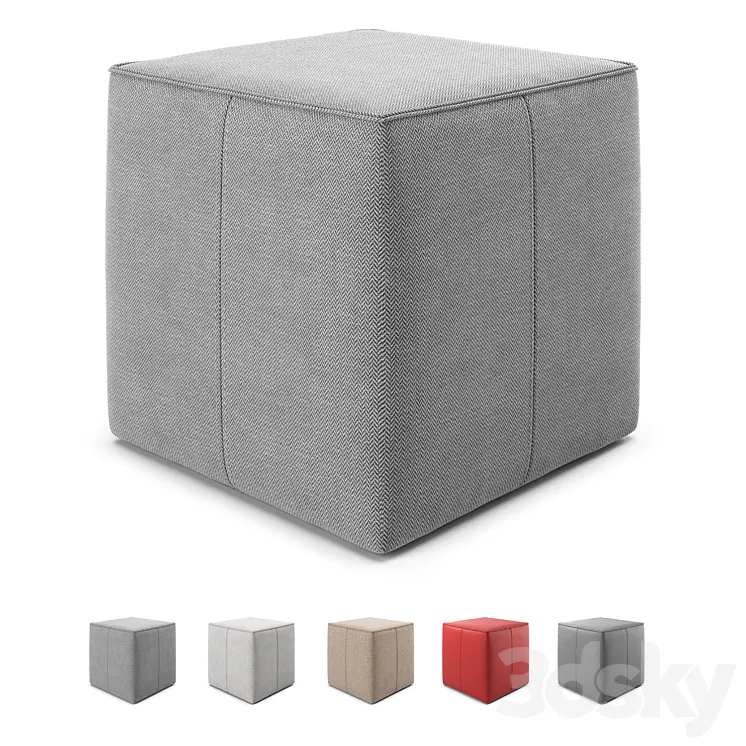 Italian pouf Uchi by Bontempi Casa 3D Model Free