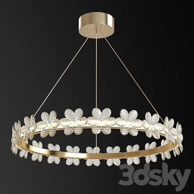 Italian single ring living room pendant light 3D Model