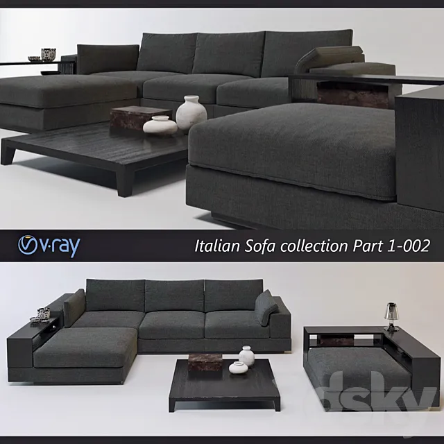 Italian Sofa Collection Part1-002 3D Model