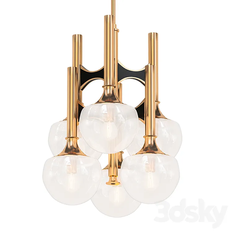 ITALIAN SPACE AGE HANGLAMP FROM GAETANO SCIOLARI 1970S 3D Model Free